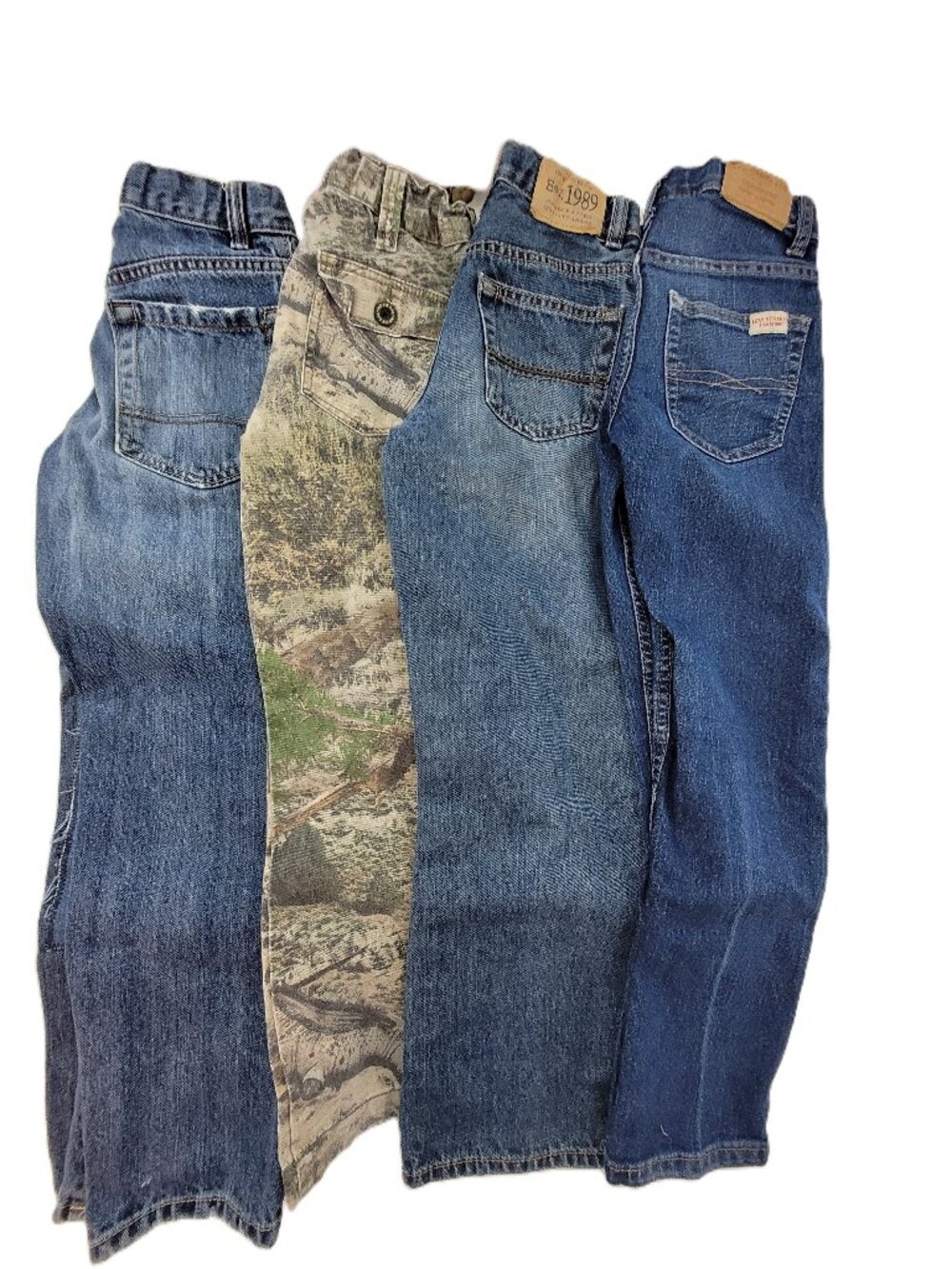 Boy's size 8 Jeans Lot Adjustable Waist Denim & Camo Casual Play Pants Place ON